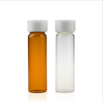 TOC样品瓶套装: 40mL棕色样品瓶 24-400螺口&白色开孔盖 本色PTFE/白色硅胶垫(TOC<10ppb，含防尘盖)|27.5×95mm|Titan